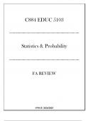 &lpar;WGU C884&rpar; - EDUC 5103 Statistics & Probability - FA Review 20242025