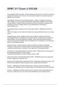 SPMT 217 Exam 2 VOCAB Questions and Answers 100&percnt; Solved 2024&sol;2025