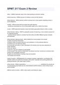SPMT 217 Exam 2 Review Questions and Answers 100&percnt; Solved 2024&sol;2025
