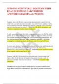 NUR 676 LATEST FINAL 2024 EXAM WITH  REAL QUESTIONS AND VERIFIED  ANSWERS &lbrack;GRADED A&plus;&rsqb; &sol;&sol; NUR 676 