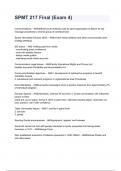SPMT 217 Final &lpar;Exam 4&rpar; Questions and Answers 100&percnt; Solved 2024&sol;2025