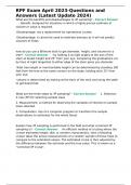 RPF Exam April 2023-Questions and Answers &lpar;Latest Update 2024&rpar;