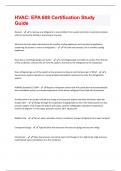 HVAC&colon; EPA 608 Certification Study Guide  Updated 2025 with complete solution