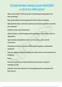 Tx food handler training course 2024&sol;2025 e&semi; Q&rsquo;s & A&rsquo;s 100&percnt; Solved  