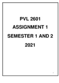 PVL2601 ASSIGNMENT 1 ANSWERS YEAR 2021