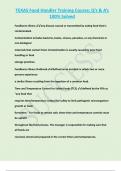 TEXAS Food Handler Training Course&semi; Q&rsquo;s & A&rsquo;s  100&percnt; Solved 