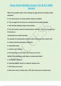 BUNDLE&colon;&colon;-TEXAS Food Handler EXAMS WITH COMPLETE SOLUTIONS 