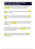 DMV written test 2024 NC Exam Questions And Answers 