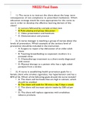 NR222 Final Exam Questions/Answers ; Chamberlain College Of Nursing 