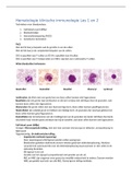 Samenvatting hematologie klinische immunologie