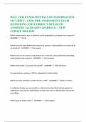 WGU C836 FUNDAMENTALS OF INFORMATION SECURITY - C836&colon; PRE-ASSESSMENT EXAM QUESTIONS AND CORRECT DETAILED ANSWERS &vert; ALREADY GRADED A&plus; &vert; NEW UPDATE 2024-2025