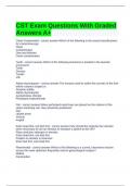 CST Exam Questions With Graded Answers A&plus;