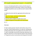 NUR 304 ATI Health Assessment Exam 1&comma; 2 and final &vert; Aready Graded A &vert; Montgomery College