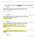 NU211 NUR2115 Section 02 Fundamentals of Professional Nursing Final Exam