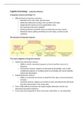 Class notes on long-term memory, Cognitive Psychology