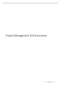 Project Management 314 Summary Study notes 3rd year
