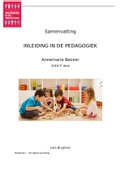 Samenvatting boek Inleiding in de pedagogiek (volledig)