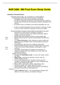NUR 2488 - MH Final Exam Study Guide&period;
