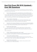 RN Exit Exam&lpar;Updated&rpar; - Over 500 Questions with Answers