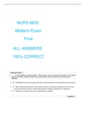 NURS 6630 Midterm Exam Final ALL ANSWERS 100&percnt; CORRECT