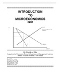 Summary Microeconomics, ISBN: 9780199689378  Introduction to Micro-economics (Econ110)