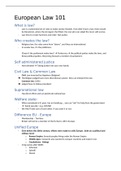 Complete samenvatting Europees recht - Hogeschool pxl