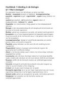 Samenvatting Biologie Hoofdstuk 1 Inleiding in de biologie Havo 4