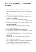 NSG 6020 Respiratory - Question and Answers