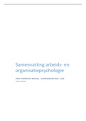 Samenvatting  Arbeids- En Organisatiepsychologie