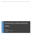 Samenvatting  International Sales & Procurement