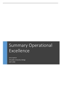 Samenvatting  Operational Excellence