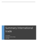 Samenvatting  International Trade