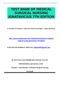 Test Bank of Medical surgical nursing ignatavicius 7th edition PDF Latest Verified Document
