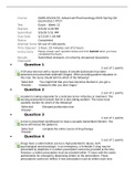 NURS 6521 / NURS6521 / NURS 6521N: Advanced Pharmacology Midterm Exam (Fall 2021)