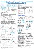 Handwritten notes of  ES2C0 Analogue Electronic Design
