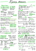Handwritten Lecture notes of Engineering Mathematics 