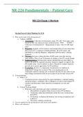 NR226 / NR-226 Exam 1 BUNDLE (Latest 2021): Fundamentals [Patient Care] - Chamberlain