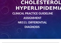 NR 511 Week 7 CPG Presentation – Cholesterol – Hyperlipidemia:Chamberlain College Of Nursing