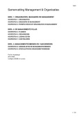 Management & Organisatie&colon; samenvatting colleges en handboek