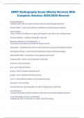 ARRT Radiography Exam &lpar;Mosby Review&rpar; With  Complete Solution 2024&sol;2025 Newest
