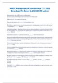 ARRT Radiography Exam Review &lpar;1 &ndash; 200&rpar;  Download To Score A 2024&sol;2025 Latest
