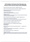 ATO Initiation Test Review Exam Questions and  Answers &lpar;100&percnt; Correct&rpar; Latest version 2024&sol;2025