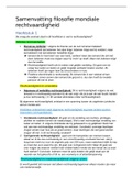 Samenvatting filosofie mondiale rechtvaardigheid&excl;