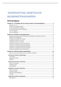 Voledige samenvatting Genetica & Neurowetenschappen (boek + ppt)