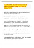 HUNTER-ED CERTIFICATION EXAM 2024&sol;2025 WITH 100&percnt; ACCURATE SOLUTIONS