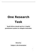 One Research Task (ORT) Model Example