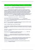 Abnormal Psychology Exam 2 OCD 2024