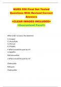 NURS 550 Final Set Tested  Questions With Revised Correct  Answers  <CLEAR IMAGES INCLUDED>  >Guaranteed Pass&excl;&excl;> 