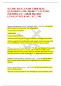 SCL1501 FINAL EXAM WITH REAL  QUESTIONS AND CORRECT ANSWERS  &lbrack;GRADED A&plus;&rsqb; LATEST 2024&sol;2025  GUARANTEED PASS &sol;&sol; SCL 1501