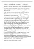 MEDICAL INSURANCE&colon; CHAPTER 1 & 2 REVIEW